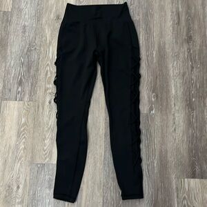 BuffBunny Black Cross My Heart Leggings Size Medium